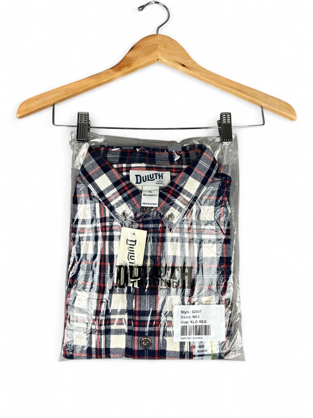 Duluth Trading Co Men's XL Flannel Button-Down Shirt Plaid